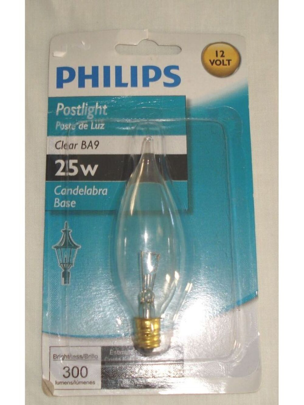 BNWT Philips Postlight Candelabra Base, Clear BA9, 25W Light Bulb, 150 Lumens